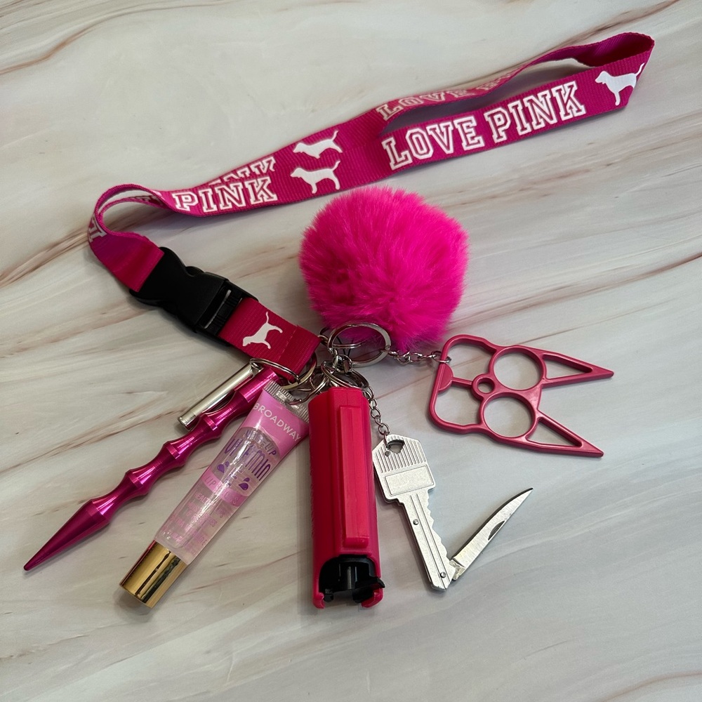 Pink Self Defense Keychain